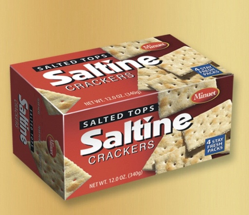 [YA131] MINUET SALTED SALTINE CRACKERS 12 oz. X 12/CS - YA131