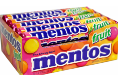 [MEN08] MENTOS 37G x24/CS || PEACH ORANGE +C ROLL - MEN08