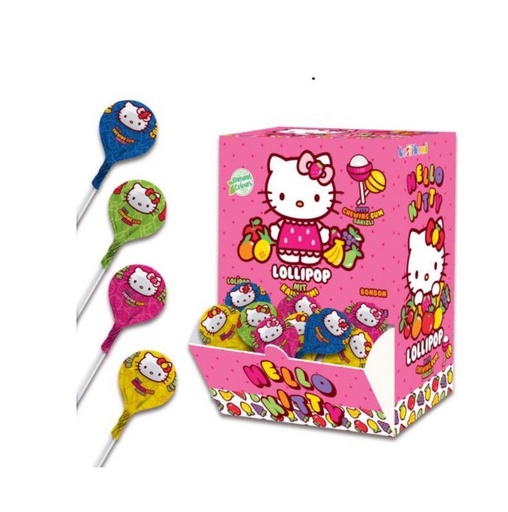 [LB001] Lolliboni Hello Kitty Lollipop With Gum 16G x 100 Pcs. x 6 CS - LB001