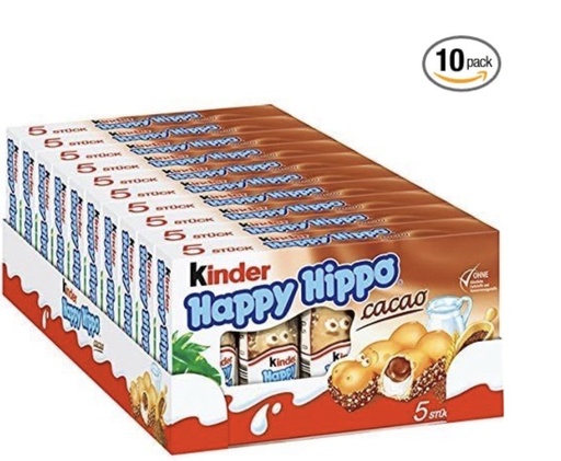 [KIN05] Kinder Happy Hippo Cocoa 10 x 5pk (103gr) - KIN05