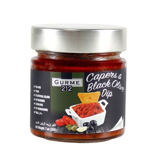 [GUR2003] K - GURME212 CAPPERS&BLACK OLIVE DIP SAUCE 7oz JAR 12/CS - GUR2003