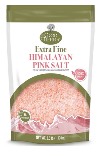 [NG113] K - Good Tierra || 2.5 lbs (1.13 kg) Himalayan Pink Salt (Extra Fine) || 12/CS || Bag - NG113