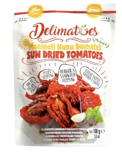 [MM00505] K - DELIMATOES SUN DRIED TOMATOES 3.5OZ VACUUM 10/CS - MM00505