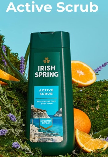 [IRBW06] IRISH SPRING BODY WASH ||20 OZ x 4|| DEEP ACTION SCRUB - IRBW06