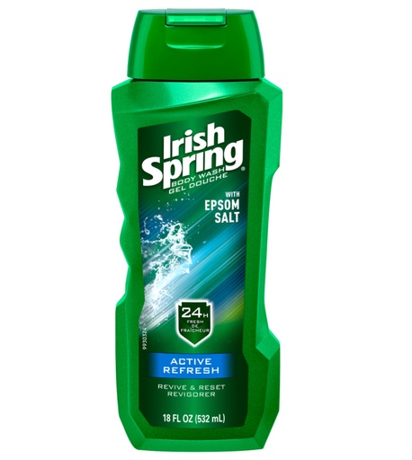 [IRBW02] IRISH SPRING BODY WASH ||20 OZ x 4|| ACTIVE FRESH - IRBW02