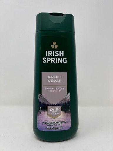 [IRBW05] IRISH SPRING BODY WASH ||20 OZ x 4 || SAGE & CEDAR - IRBW05