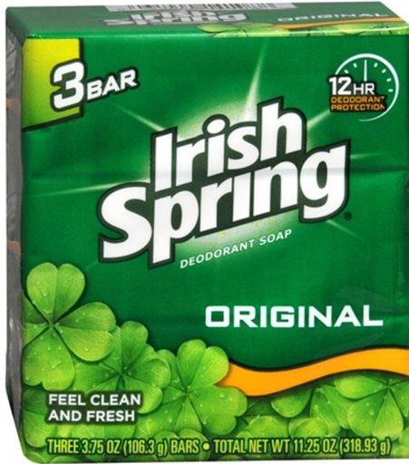 [IR3PKO] IRISH SPRING BAR SOAP ORIGINAL 3.75oz/3/18 - IR3PKO