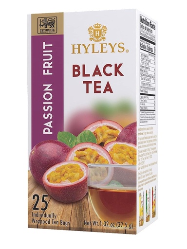 [HY88] HYLEYS PASSION FRUIT BLACK TEA 1.32oz X 25pc X 12/CS - HY88