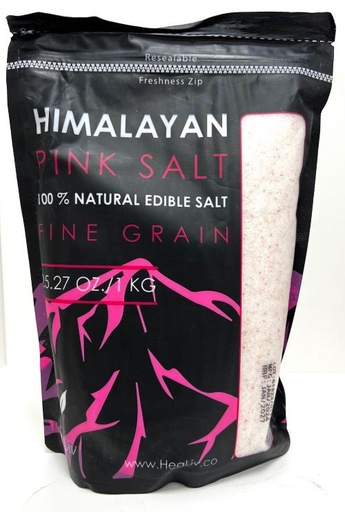 [HIMS1000] Himalayan Pink Salt Fine Grain Doypack/Ziplock 1KGx20/CS - HIMS1000