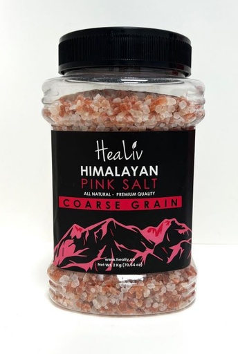 [HIMS2001] Himalayan Pink Salt Fine Coarse Plastic Jar 2KGx4/CS - HIMS2001