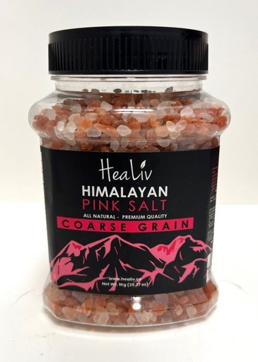 [HIMS1003] Himalayan Pink Salt Coarse Grain Plastic Jar 1Kgx8/CS - HIMS1003