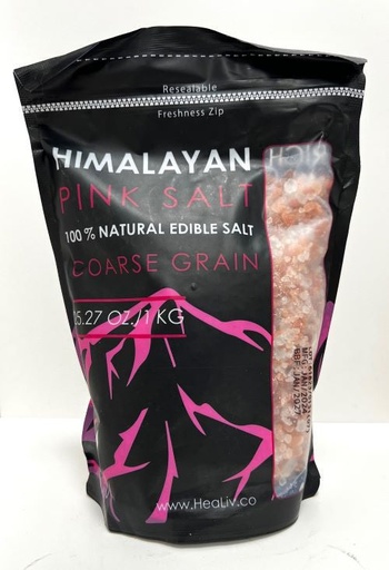 [HIMS1002] Himalayan Pink Salt Coarse Grain Doypack/ZiplockBag 1KGx20/CS - HIMS1002