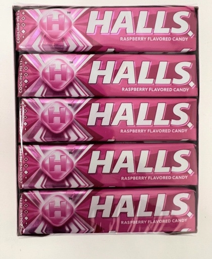[HALL20R] HALLS COUGH DROPS 9PCS x 20 || RASBERRY - HALL20R