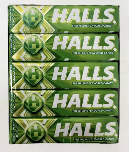 [HALL20FL] HALLS COUGH DROPS 9PCS x 20 || LIME - HALL20FL