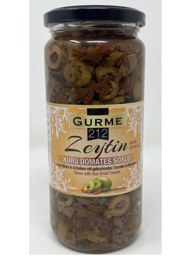 [MM00091] Gurme212 Sun Dried Tomato and Green Olive Mix (Olive Salad) 12X500cc - MM00091