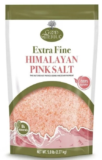 [NG114] Good Tierra || 5 lbs (2.27 kg) Himalayan Pink Salt (Extra Fine) || 6/CS || Bag - NG114
