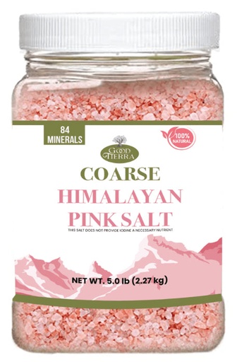 [NG111] Good Tierra (Coarse) || 5 lbs (2.27 kg) Himalayan Pink Salt in PET Jar || 4/CS || - NG111