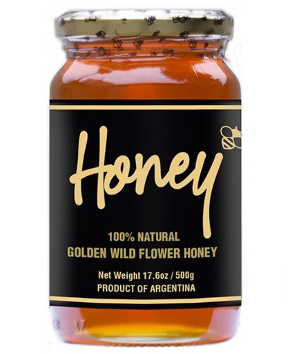 [NG70] GOLDEN WILDFLOWER HONEY | 17.6 oz (500ML) x 6 || GLASS JAR - NG70