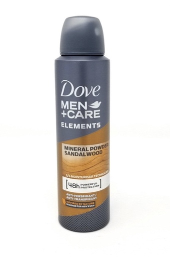 [OVD33] Dove Body Spray Men`s Mineral Powder Sandalwood (12*150ml) - OVD33