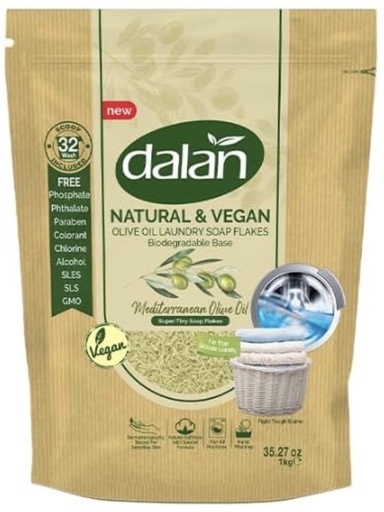 [DNLG35] Dalan Olive Oil Laundry Soap Flakes 1 kg ( 35.27 oz ) 6/cs - DNLG35