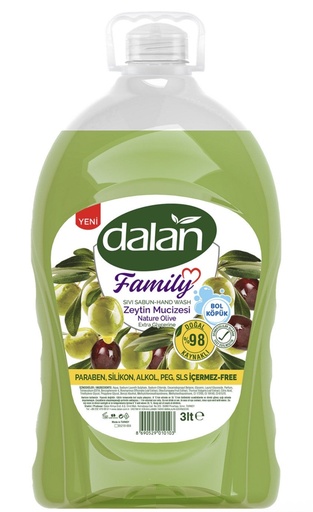 [DN3000] DALAN FAMILY OLIVE GLYCERINE LIQUID SOAP REFILL 3lt X 4/cs - DN3000