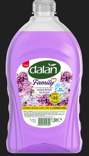 [DN1501] DALAN FAMILY LILAC GLYCERINE LIQUID SOAP REFILL 1,5lt X 10/cs - DN1501
