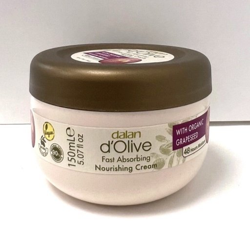 [DO90210] D'Olive Grapeseed Oil Cream in Jar 150ml X 24/CS - DO90210