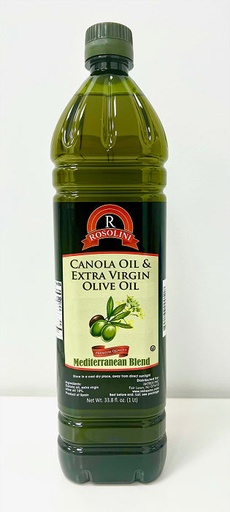 [ROSBC15] ROSOLINI EVOO+CANOLA BLEND OIL || 34 fl oz (1000ml) x 15 || BLEND 1 LITERS CANOLA ||* - ROSBC15