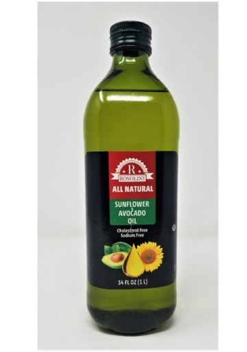 [ROSA01] ROSOLINI AVOCADO OIL BLEND || 34 fl oz (1000ml) x 6 || GLASS BOTTLE - ROSA01