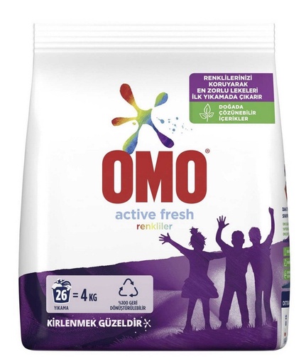 [HLTD67] OMO POWDER DET. 4 KG. ( 141 oz.) COLORS x 4 - HLTD67