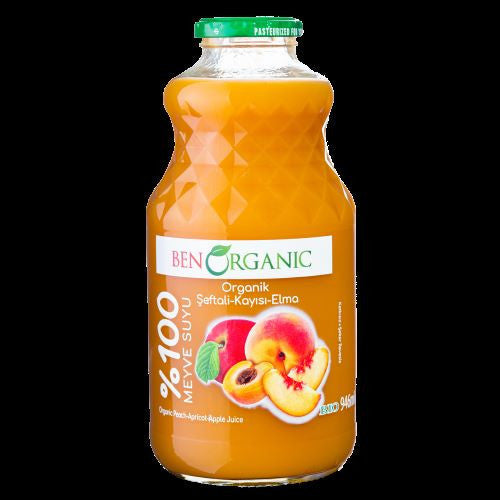 [BO605] K- BEN ORGANIC PEACH APPRICOT APPLE JUICE 32 fl. oz. 6/CS - BO605