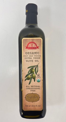 [ROS07] K - ROSOLINI USDA ORGANIC | Extra Virgin Olive Oil || 25.5 fl oz. (750ml) x 12 - ROS07
