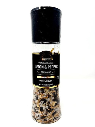 [SROS03] K - Rosolini Grinder 6 x 7.23 oz || Lemon & Pepper Salt - SROS03