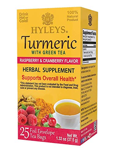 [HY92] K - HYLEYS TURMERIC, RASPBERRY & CRANBERRY | W/GREEN TEA 1.32oz X 25pc X 12/CS - HY92
