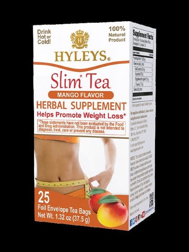 [HY08] K - HYLEYS SLIM TEA || 1.32oz X 25pc X 12/CS || MANGO - HY08