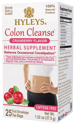 [HY27] K - HYLEYS COLON CLEANSE CRANBERRY 1.32oz X 25pc X 12/CS - HY27