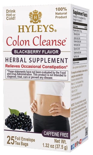 [HY07] K - HYLEYS COLON CLEANSE BLACKBERRY 1.32oz X 25pc X 12/CS - HY07