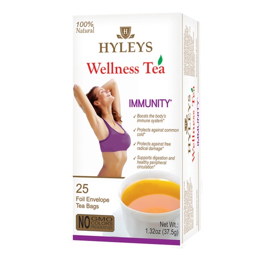 [HY34] HYLEYS WELLNESS TEA IMMUNITY 1.32oz X 25pc X 12/CS - HY34