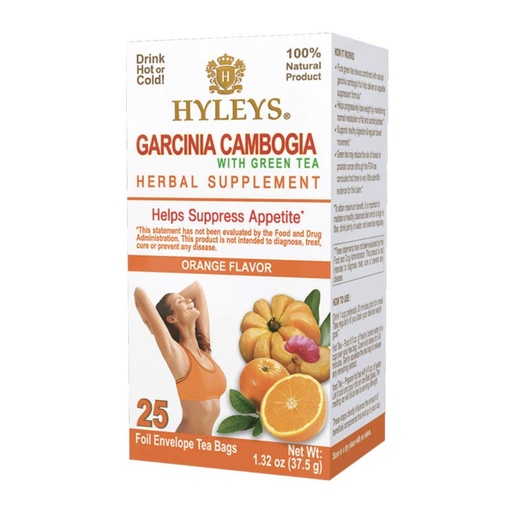 [HY33] HYLEYS WELLNESS TEA GARCINIA CAMBOGIA & ORANGE 1.32oz X 25pc X 12/CS - HY33