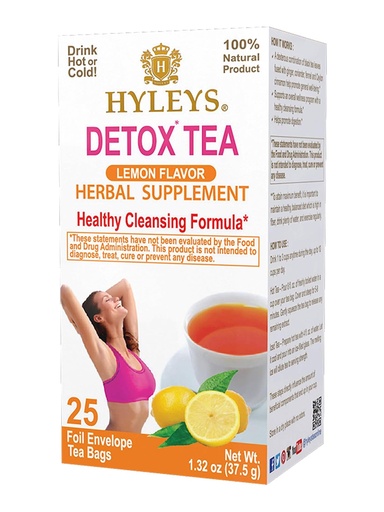 [HY40] HYLEYS WELLNESS TEA DETOX & LEMON 1.32oz X 25pc X 12/CS - HY40