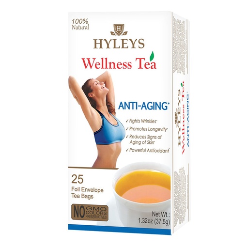 [HY25] HYLEYS WELLNESS TEA ANTI-AGING 1.32oz X 25pc X 12/CS - HY25