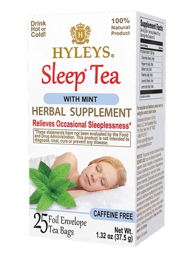 [HY42] HYLEYS SLEEP TEA MINT 1.32oz X 25pc X 12/CS - HY42