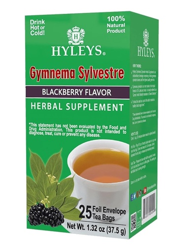 [HY74] HYLEYS GYMNEMA SYLVESTRE - BLACKBERRY 1.32oz X 25pc X 12/CS - HY74