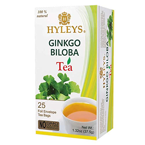 [HY77] HYLEYS GINKGO BILOBA TEA 1.32oz X 25pc X 12/CS - HY77