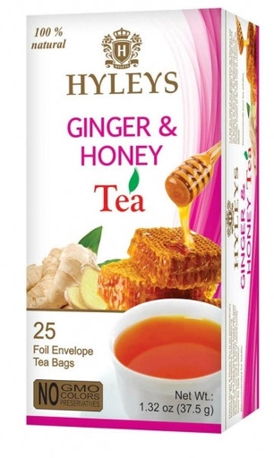 [HY44] HYLEYS GINGER & HONEY TEA 1.32oz X 25pc X 12/CS - HY44