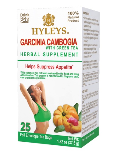[HY30] HYLEYS GARCINIA CAMBOGIA GREEN TEA 1.32oz X 25pc X 12/CS - HY30