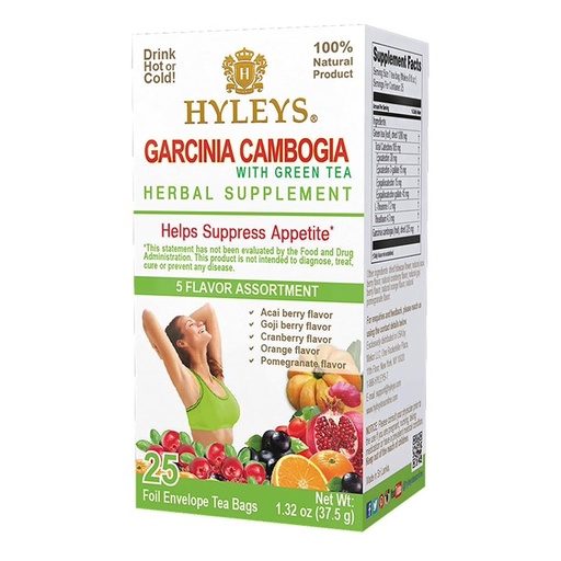 [HY37] HYLEYS GARCINIA CAMBOGIA 5 FLAVOR ASSORTMENT 1.32oz X 25pc X 12/CS - HY37