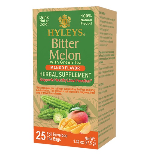 [HY97] HYLEYS BITTER MELON WITH GREEN TEA - MANGO 1.32oz X 25pc X 12/CS - HY97