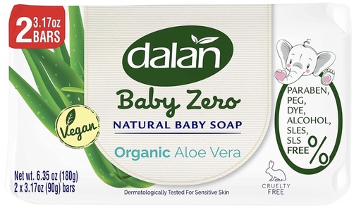 [DBZ03] Dalan Baby Zero Organic Aloe Vera Bar Soap (2 x 90g) x 24 - DBZ03