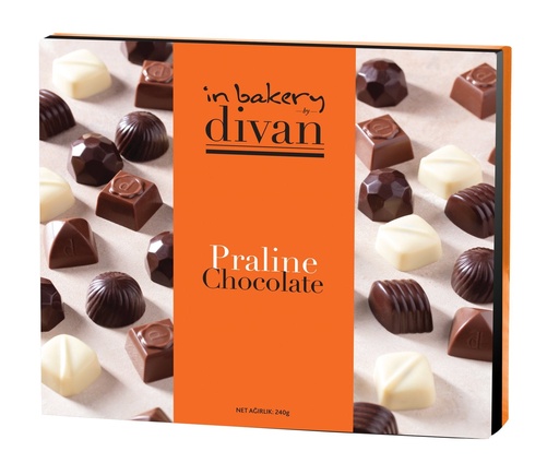 [7015153] Divan Pralin, Milk and White, Chocolate Box, 8.4oz (240g) x 12pcs - 7015153